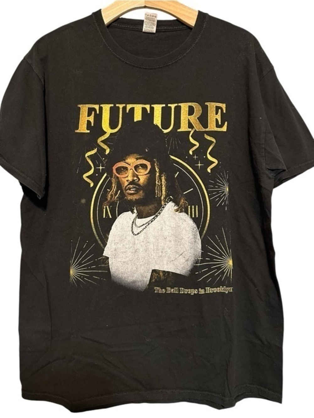 Future and 21 Savage Men’s Size L Black Ball Drops in Brooklyn Concert T-Shirt